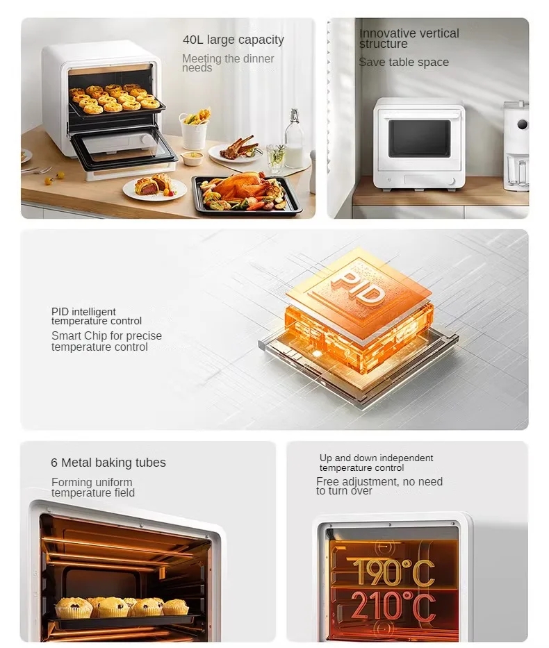XIAOMI-Mijia-Smart-Electric-Oven-40L-Intelligent-PlD-Temperature-Control-6-Roasting-Tubes-Double-Gla-2016859