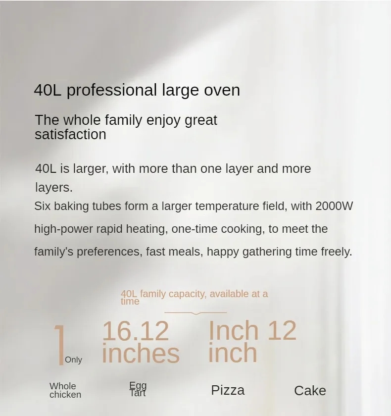 XIAOMI-Mijia-Smart-Electric-Oven-40L-Intelligent-PlD-Temperature-Control-6-Roasting-Tubes-Double-Gla-2016859